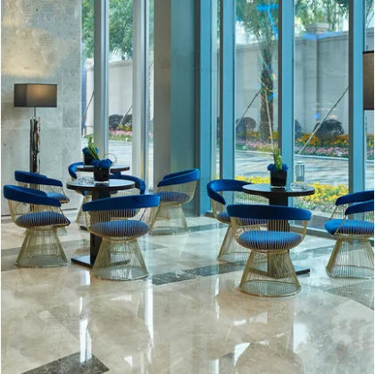 Hot sale hotel metal steel modern luxury velvet leisure chair