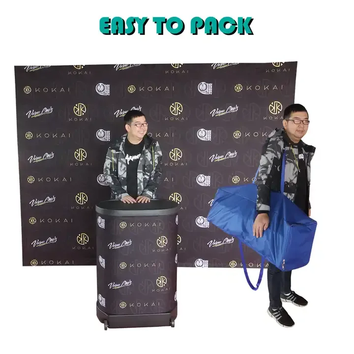 Quick Install Pop Up Wall Backdrop Fabric Pop Up Counter Display Pop-Up Banner