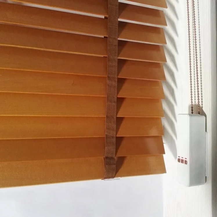 Home Decoration Manual Waterproof Wood Venetian Roller Shutter 433 Remote  Blind Motor