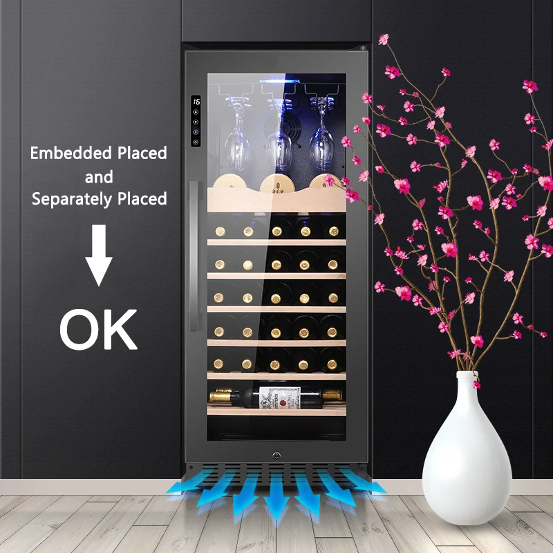 LANYI Single-Zone Display Beverage Fridge Drink Cooler Luxury Led Spotlight Light Wine fridge Coolers