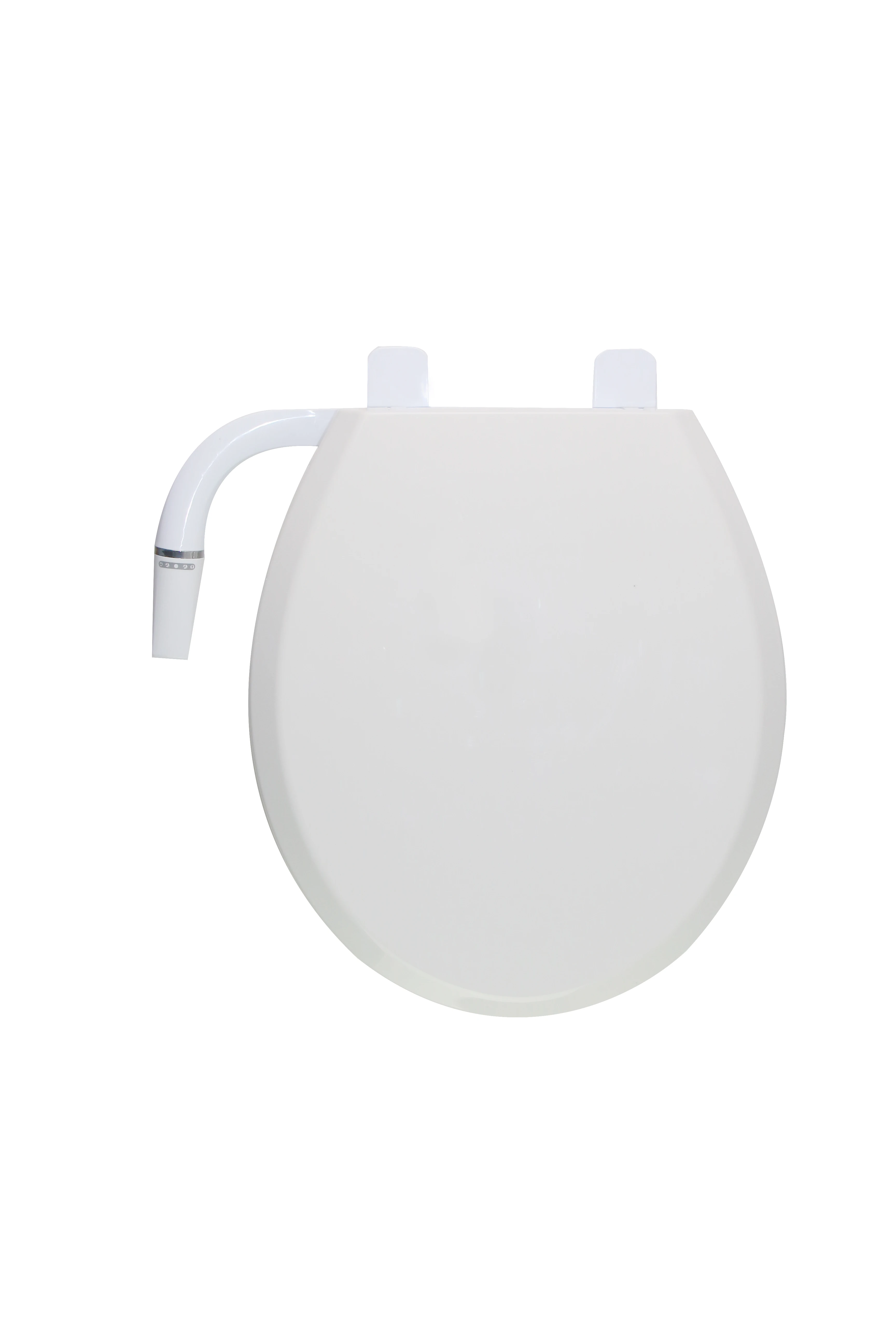Elongated bidet seat push button and knob control non electric