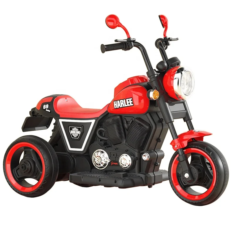 China Kids Electric Motorcycle Manufacture Kids Motor Bike With 2 Seat And Pedal Accelerator