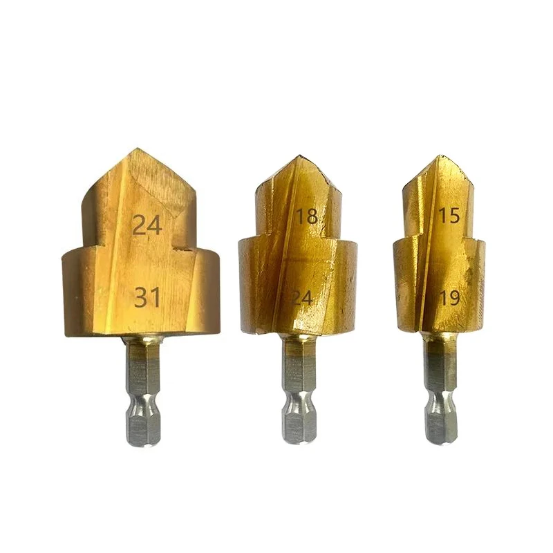 PPR Lifting Step Drill Bit Hexagon Shank Water Pipe Connection Tool 20/25/32mm Full Open Process