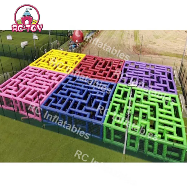 Custom inflatable obstacle maze outdoor inflatable maze obstacle game inflatable labyrinth for sale