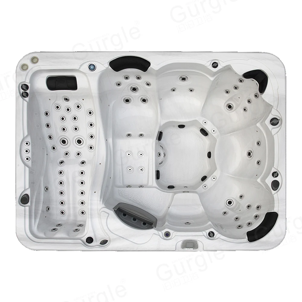 Deluxe 7 Person Balboa System Acrylic Hot Sap Tub Outdoor Whirlpool Massage Swimming Pool Spa Hot Tub Deep Soaking Spa Tub
