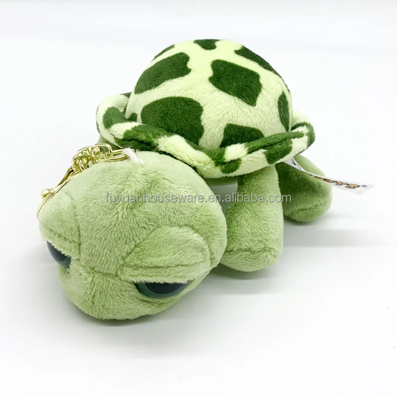 12cm Green turtle stuffed toy Longevity Turtle  printing as anime tortoise keyring handbag holder soft plush toys