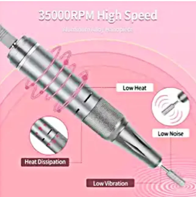 2023 New Arrival Wholesale Electric Nail Drill Machine 35000 RPM Portable Nail Polisher for Nail Manicure