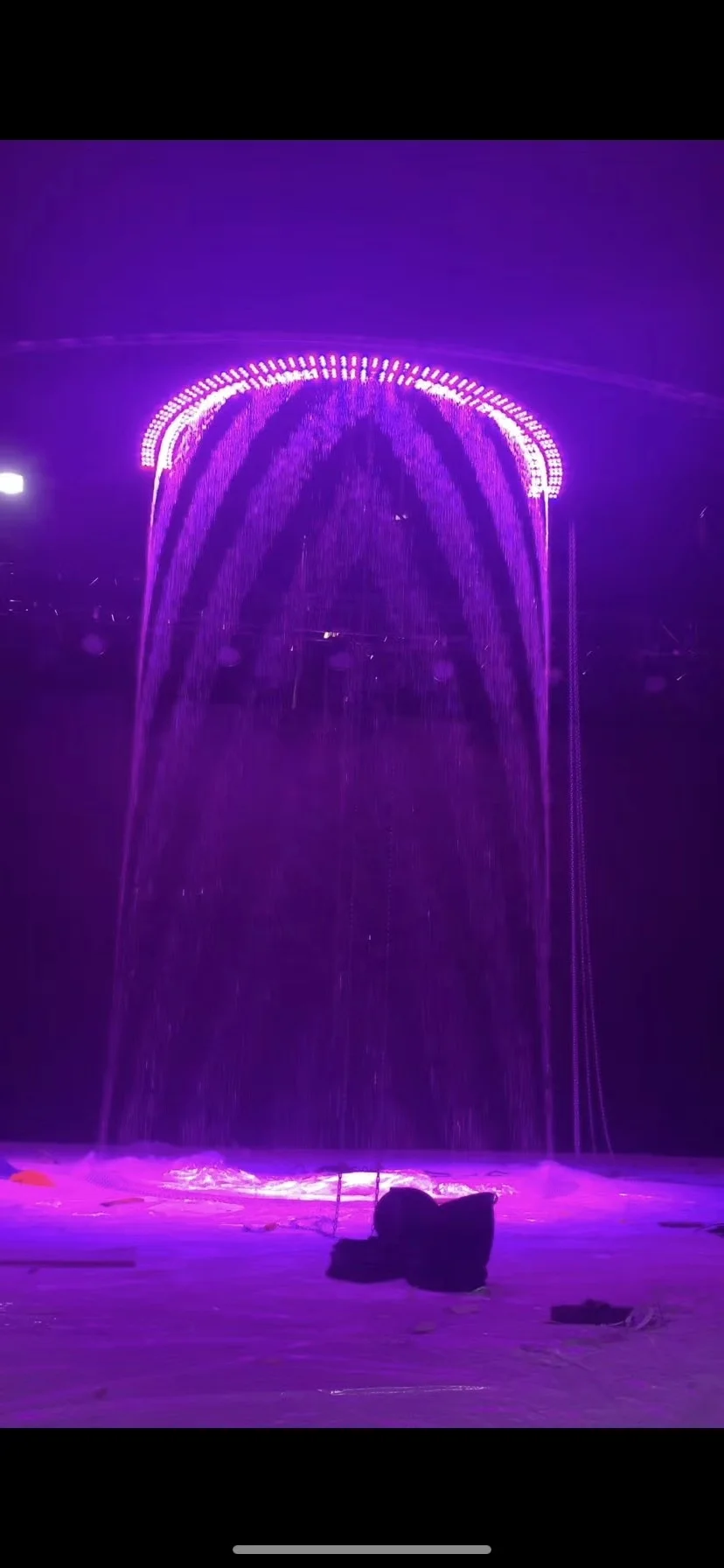 NEW programmed round digital graphic water curtain musical fountain rain curtain for events stage wedding
