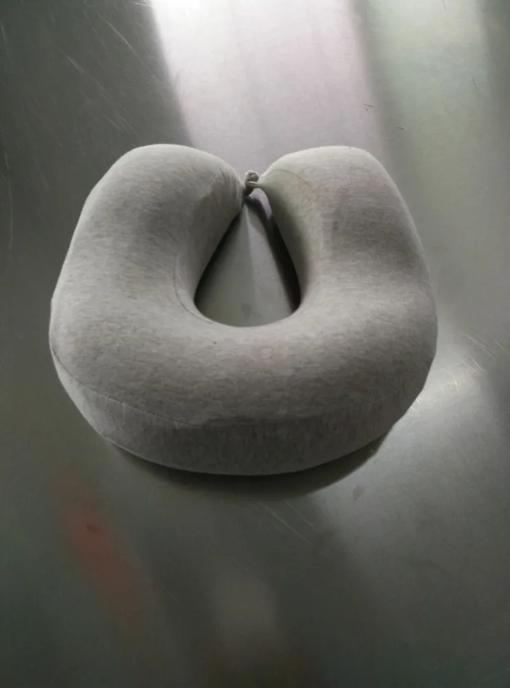 Personalized travel neck pillow with logo pocket and button