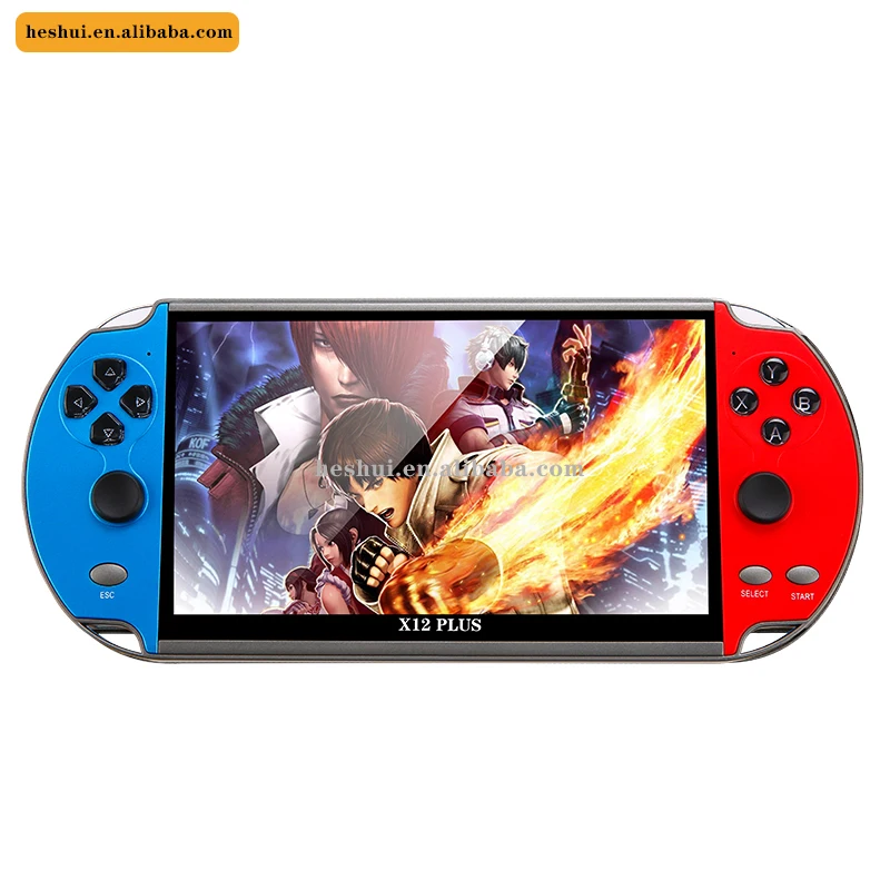 X12 Plus 7 inch Color LCD Screen Handheld Video Game Player built-in 16GB 10000+  Support AV Output Tf Card