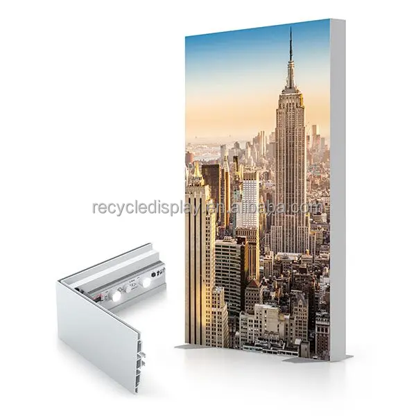 Advertising Tradeshow exhibition booth display tension fabric backdrop SEG pop up led backlit light box