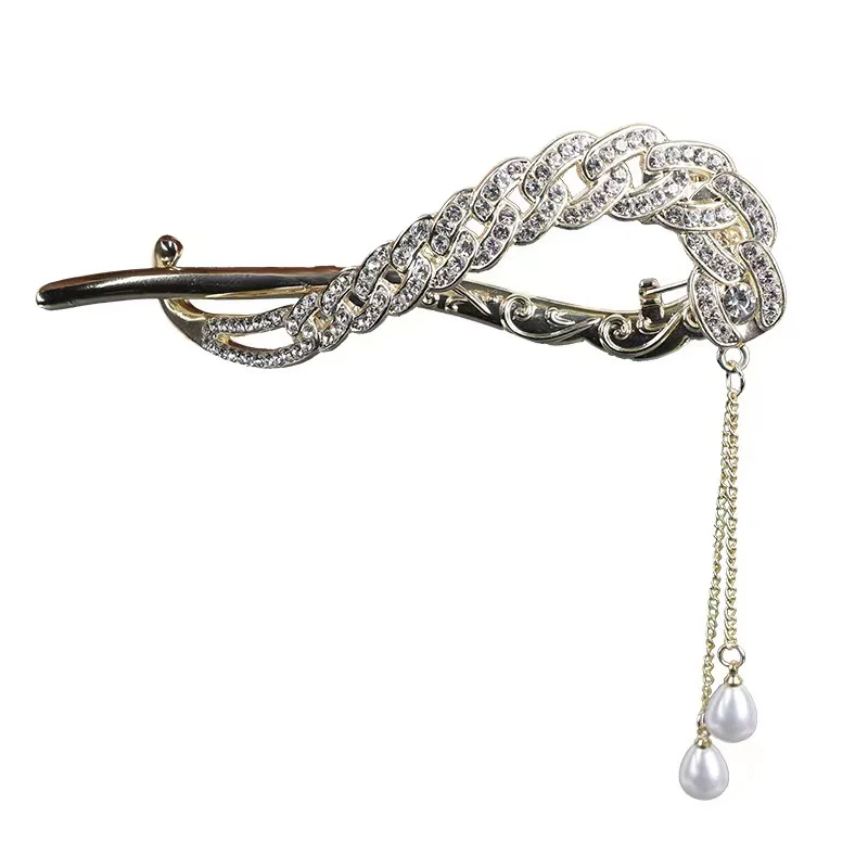 Temperament tassel disc hair Twister clip fashion everything back head hair clip frog clip a font disc hairpin