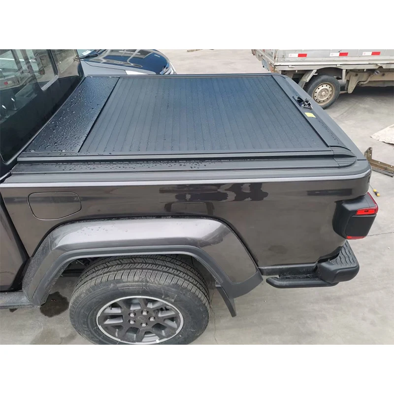 OEM new design hard aluminum retractable 4x4 black roller shutter tonneau cover for jeep JT gladiator