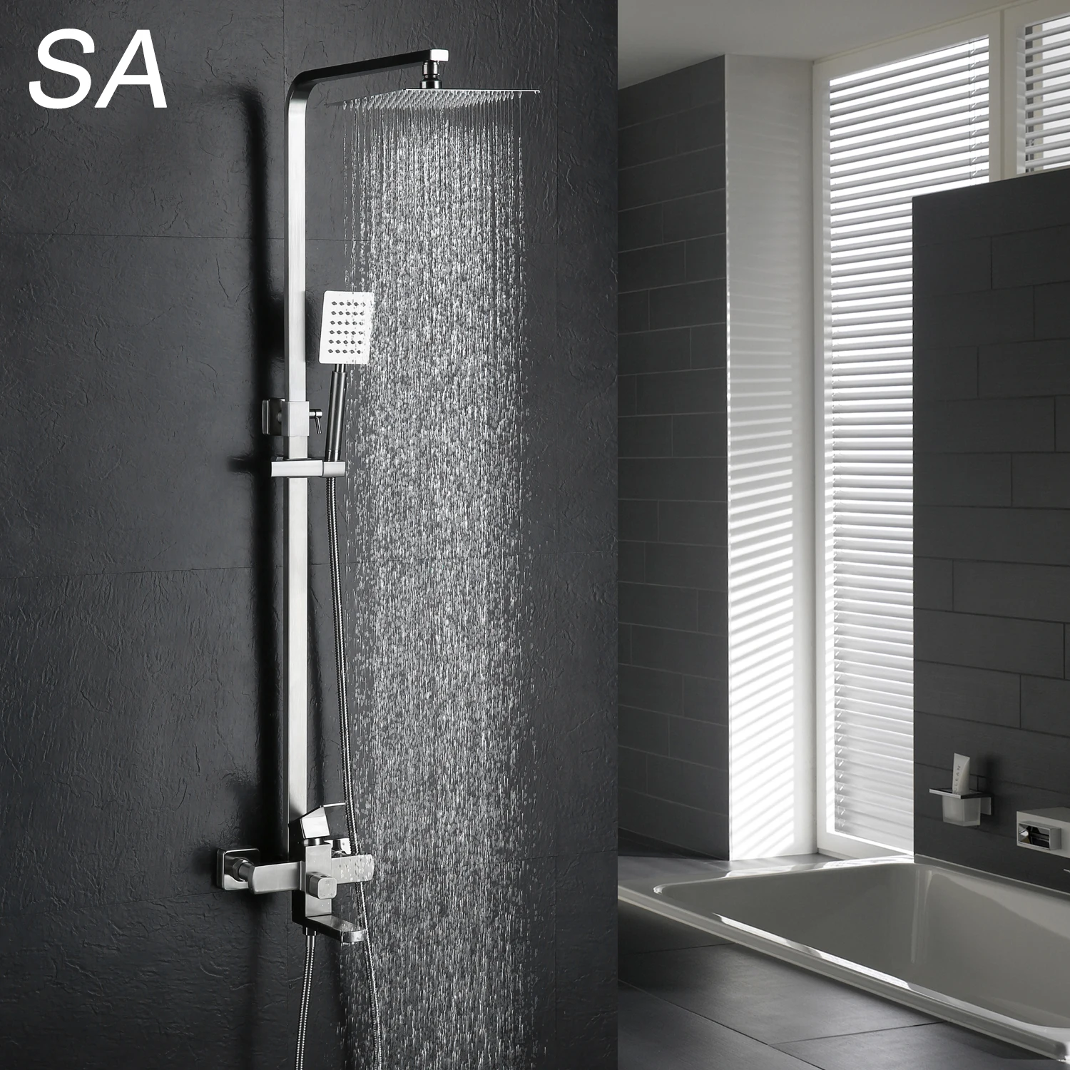 304 Stainless steel big rainfall mist led rain mist shower head set Bathroom shower 20 inch /24 inch