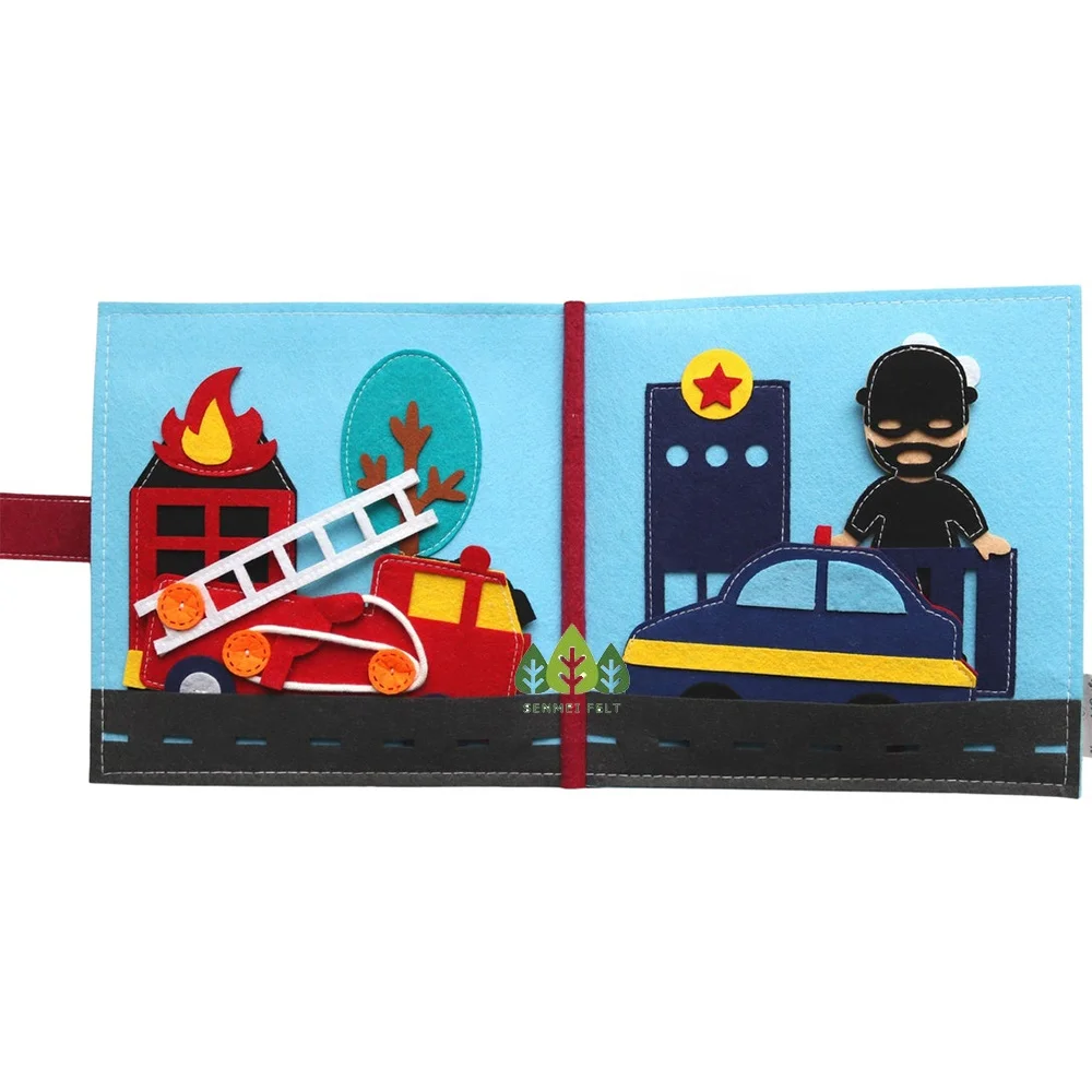 Personalized fabric Quiet Book preschool Montessori children activity book soft busy book for toddlers