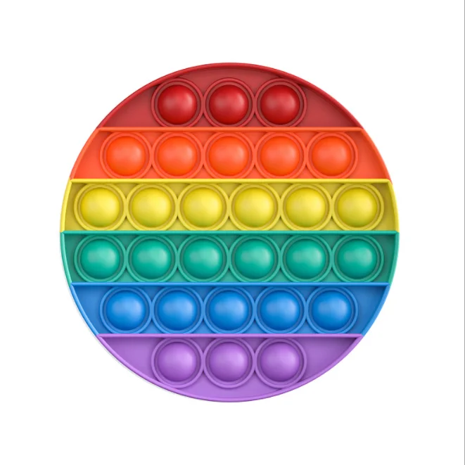  rainbow Bubble Popping its Fidget Sensory Toy Stress Reliever Adult Poping Educational