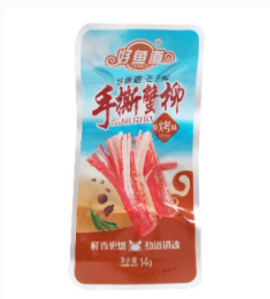 Tasty Chinese Snacks 14g Bbq Crab Stick Snacks For Everyone