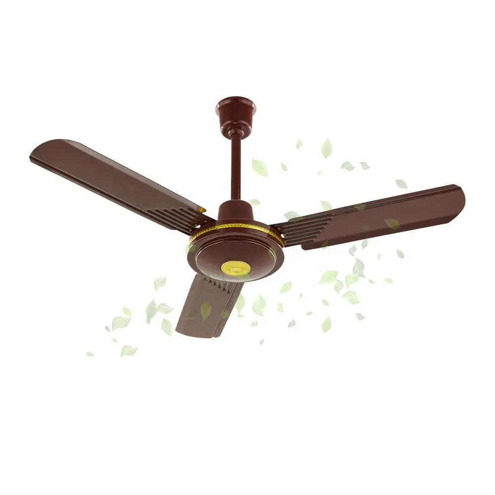 Factory Price 36 48 60 56 Inch 12v 220v Remote Control Solar Ac Dc 3 Metal Blade Ceiling Fan With Copper Motor
