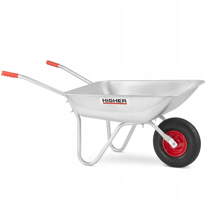 
Wheelbarrow Garden Steel Metal Galvanized Ergonomic Shape CE Antislip Strong Construction Wheel barrow 