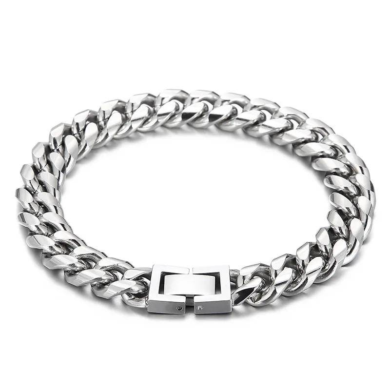 fashion jewelry wholesale diy making Europe popular bracelets stainless steel men women cuban link chain bracelet