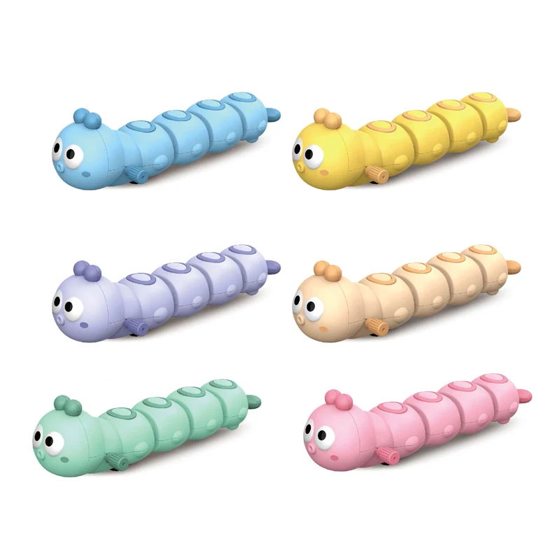 Colorful cartoon crawling custom plastic wind up insect toys 2024 for kids