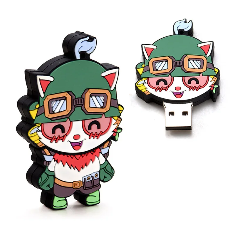 Индивидуальные ПВХ силиконовый мультфильм USB флэш-накопитель