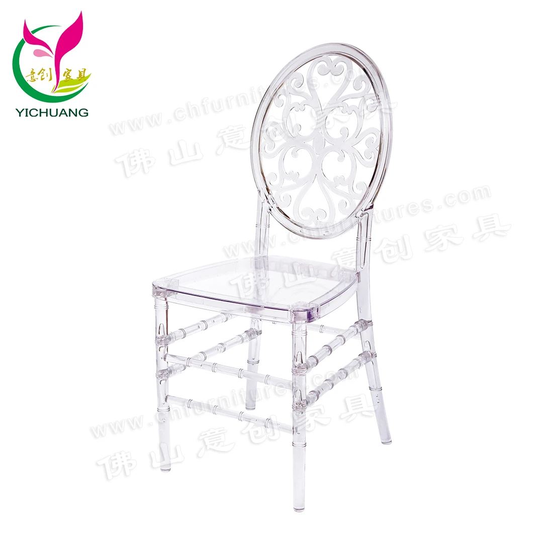 Outdoor party rectangular plastic folding dinning table chair set, transparent acrylic ghost chair for wedding or banquet