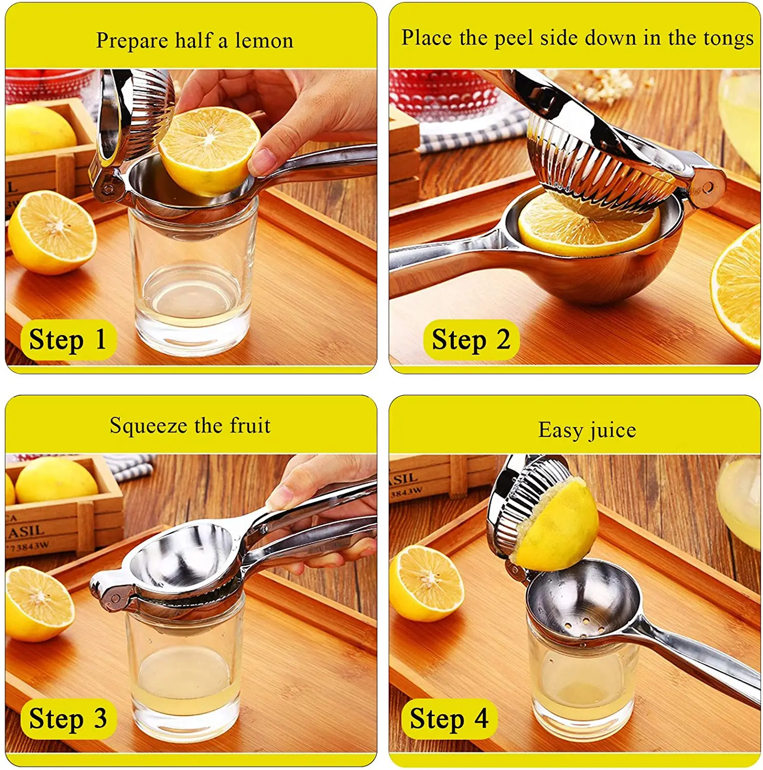 New Product Hot Sale Lemon Manual Juicer Manual Citrus Press Stainless Stell Press Handled Manual Juicer Lemon Lime Squeezer