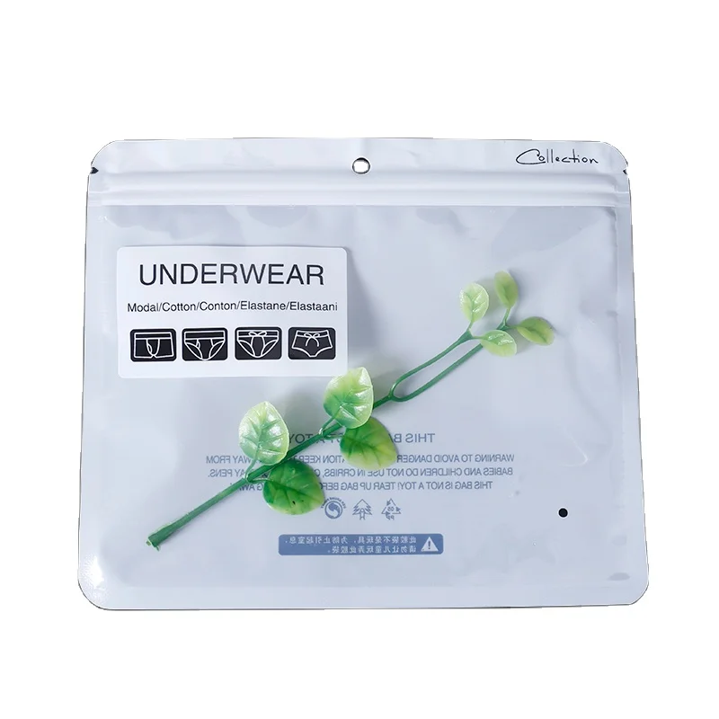 Hot Sealing 3 Side Sealing Resealable Zipper Lady Pantyhose Packaging Bag