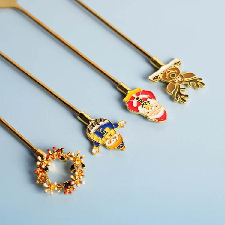 Christmas Decoration Metal Spoons Home tableware Stainless Steel Metal Spoon Kids Spoon Fork