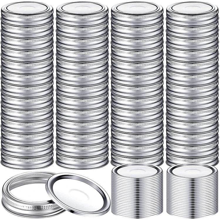 Silver Split Regular Mouth Stainless Steel Tinplate Canning Lids Mason Jar Lids For Ball Mason Jar