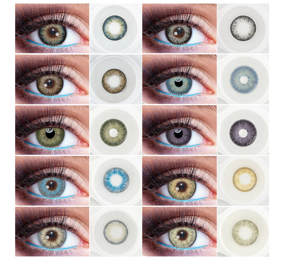 EYESHARE  Eyes Lens Factory Colored Lenses Contacts Wholesale Eye Makeup Color Contact Lenses Yearly Cosmetics Contacted Lens