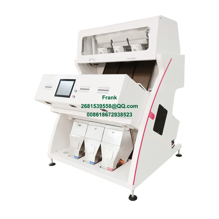 commercial rice milling machine 3-chute CCD camera 192 channels color sorter 1.5-2.5T in bangladesh