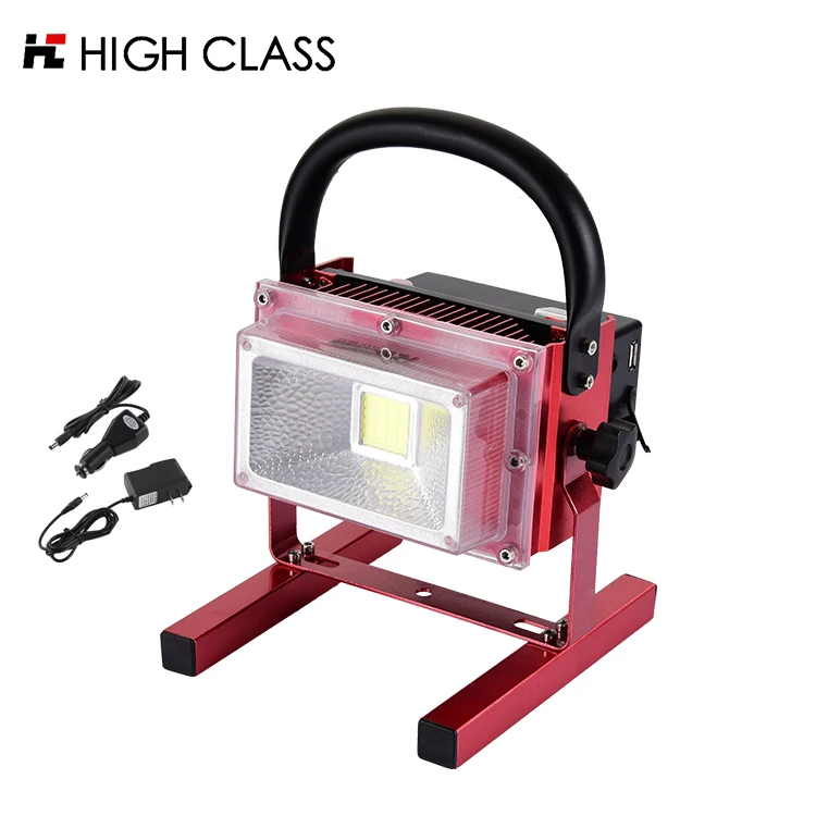 Портативный водонепроницаемый наружный алюминиевый наружный IP65 10 Вт 20 Вт 30 Вт перезаряжаемый светодиодный прожектор