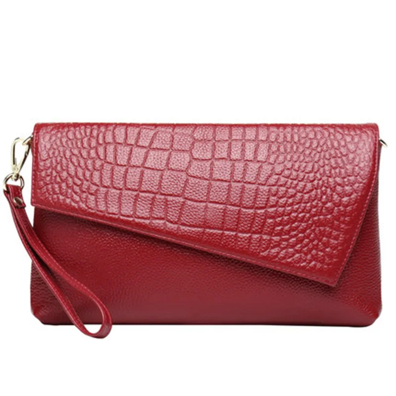 Wedding Evening Party Bags Genuine Leather Factory Directly Fashion Long Wallet Purse Large Capacity 2022 Clutch Bags For Women