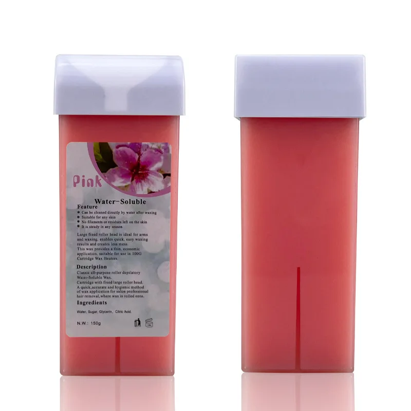 100G Hot melt Soft Wax Roller cartridge for hair removal Depilatory Removal Wax Roller for Body Area Waxing Legs Arms at Home