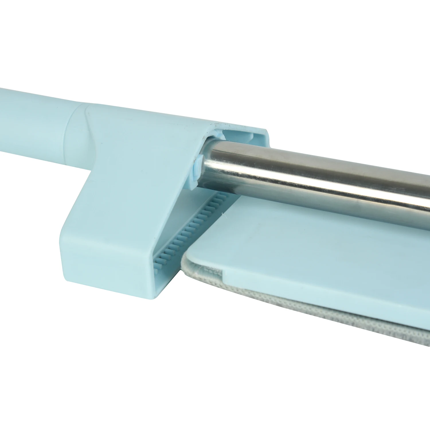 Blue 360 Degree Rotating Hand Free Chenille Flat Mop With Microfiber