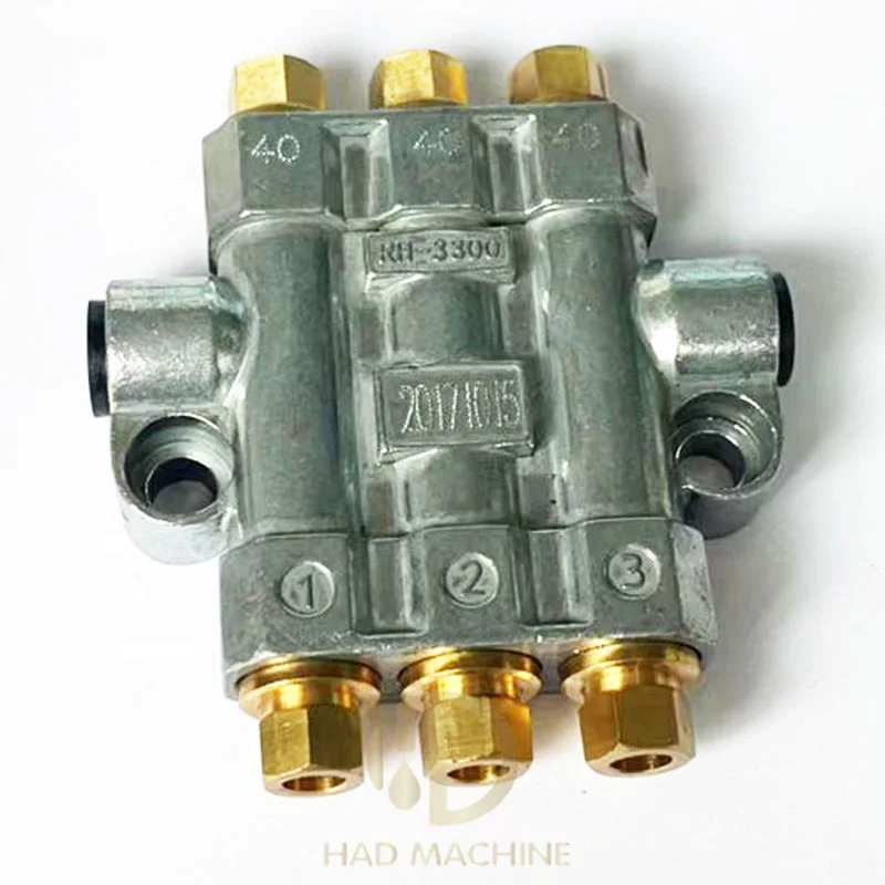 RH3400 2/3/4/5 Ways Volumetric Oil Distributor Volumetric Quantitative oil Discharge CNC machine Tool Oil Circuit Distributor