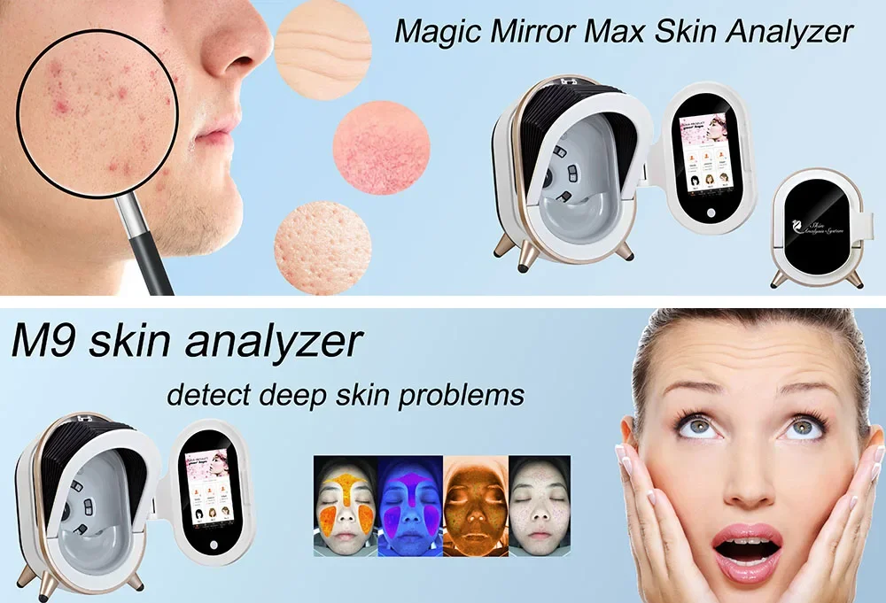 3d Dermatoscope Aisia Skin Analyzation Smart Mirror Wood Lamp Face Scanner Uv Skin Analyzer Machine Magic Mirror Skin Analyzer