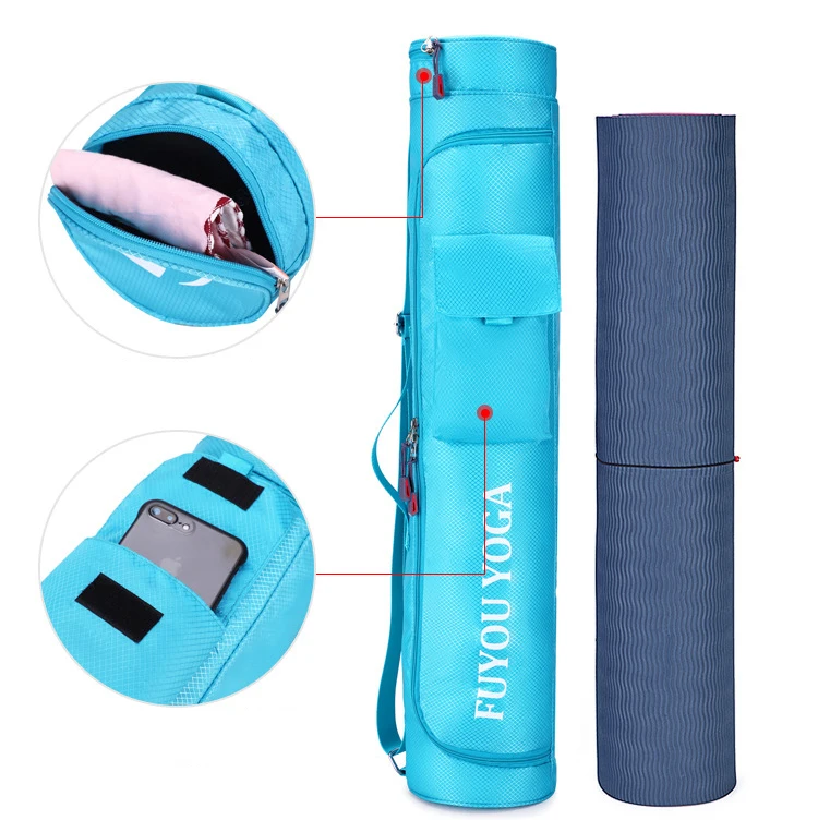 
Hot Selling Wholesale Exercise Travel Large Capacity Shoulder Sling Yoga Mat Bag with Customize Logo 