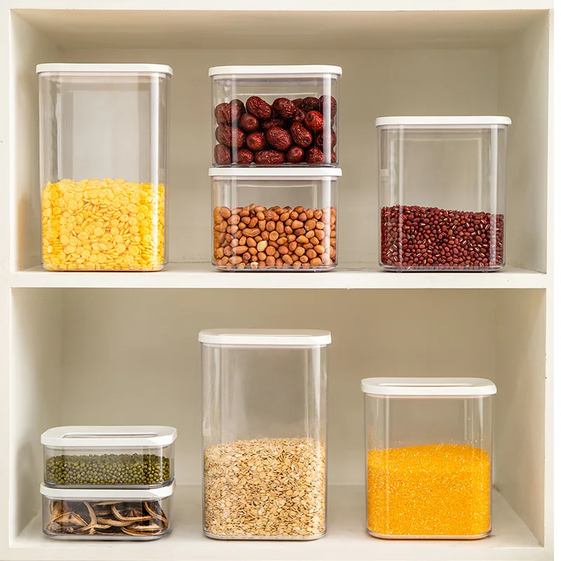 Pantry Organizers Large Airtight Plastic Cereal Container Box Food Storage Containers Sets For Sugar,Flour,Dry Food