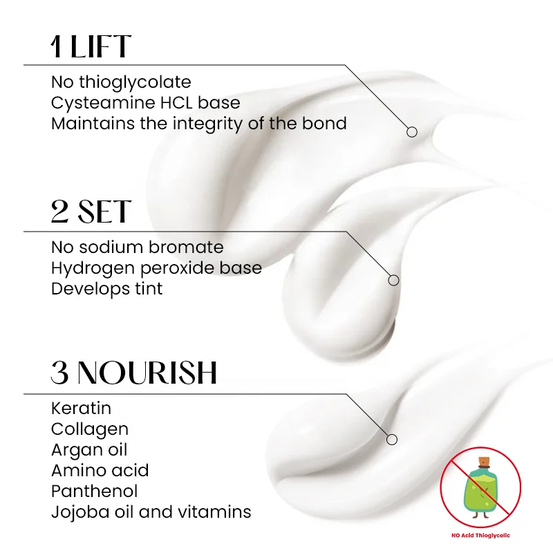 Private Label No Thioglycolic Cysteamine Hcl Acid Safe Formula Lash And Brow Lift Kit 5-8min Fast System Eyelash Perm Kit