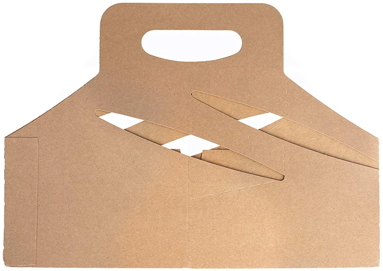 Kraft Beverage Paper Coffee Carrier Cup Holder