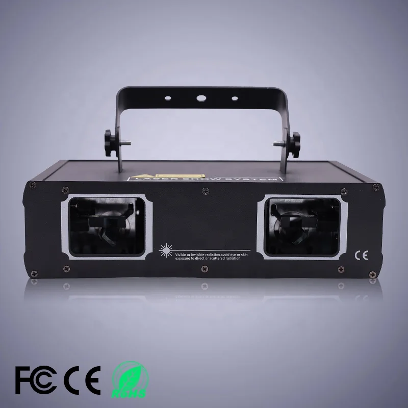 Лазерный проектор ночного клуба, 2 глаза, 500 МВт, красный + зеленый лазерный свет для dj disco ktv party