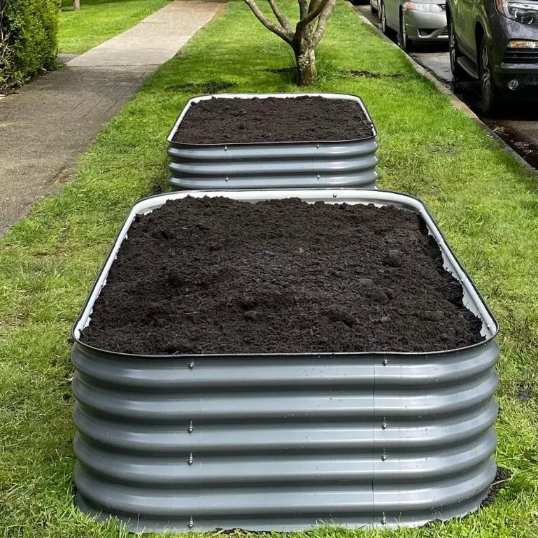 Wholesale Aluzinc Raised Garden Bed Kits Metal Large Planter Box Outdoor