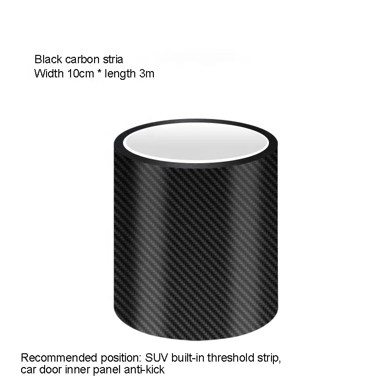 Car Universal Body Decals Film Nano Waterproof Repeated Use 5D Black Carbon Fiber Auto Windows Door Covering Wrap Vinyl Sticker