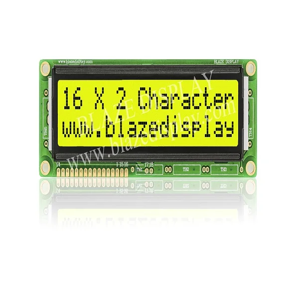 
16x2 Character COB LCM STN LCD Display modules with yellow green backlight 