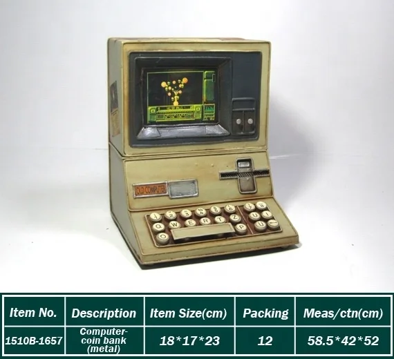 Custom Vintage Metal Cash Register Model Antique Computer TV Typewriter Telegraph Transmitter Retro Prop For Home Pub Decoration