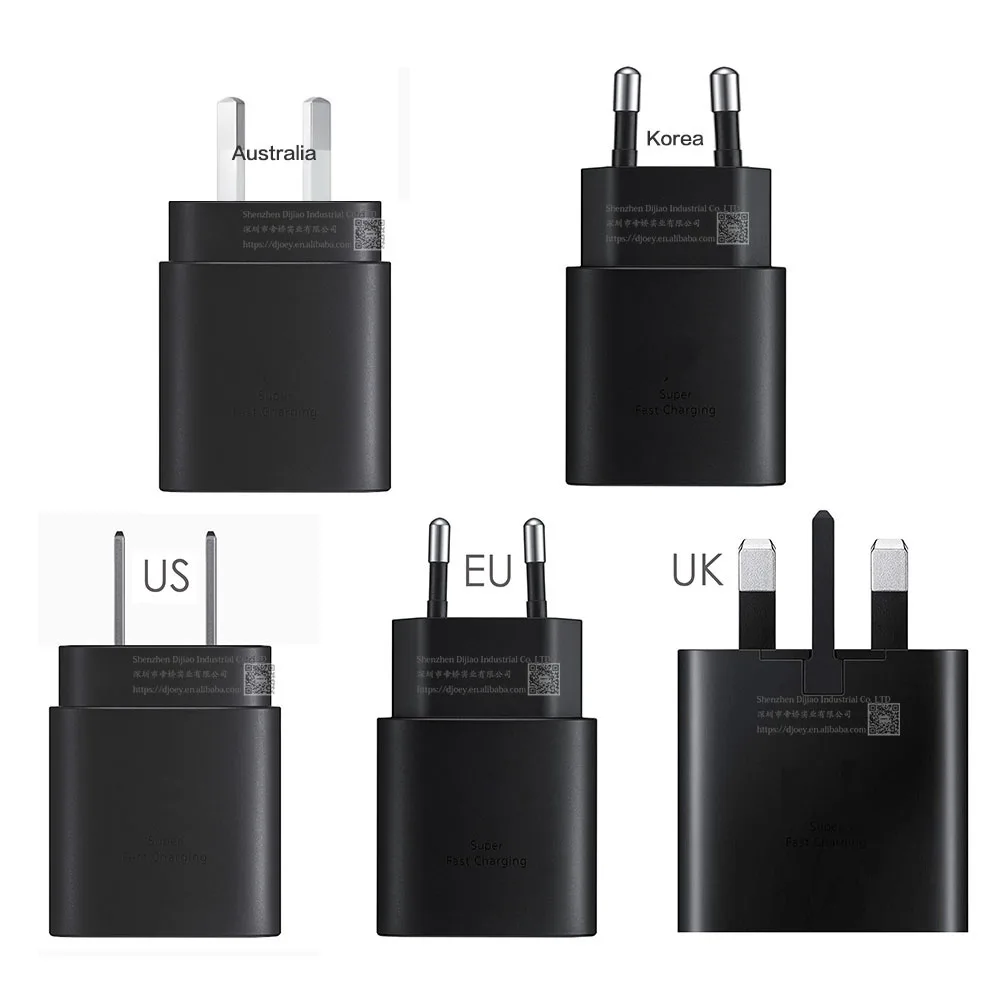Korea plug EP-TA800 25W fast charger type C travel adapter for Samsung Galaxy Note 10 Type C PD Wall charger