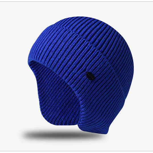 Keep warm winter women Knitted Acrylic long ear muff beanie hat